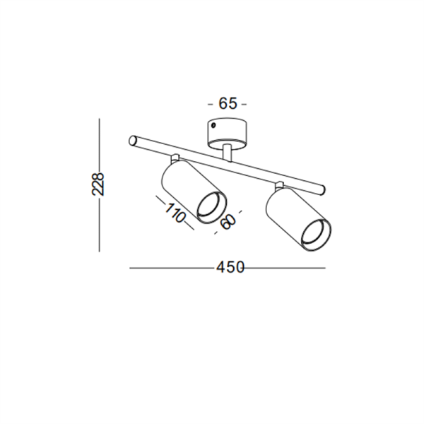 DS002-SL-2*5W GU10 lamp led surface spot light - Image 2