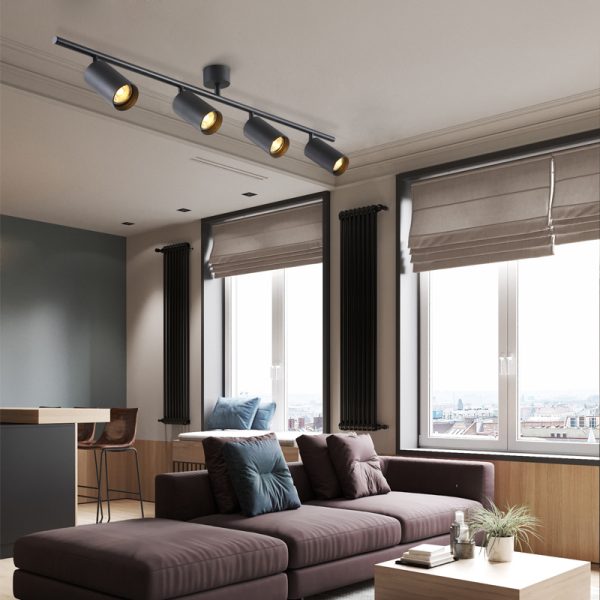 DS004-BK-4*5W GU10 lamp led surface track light - Image 2