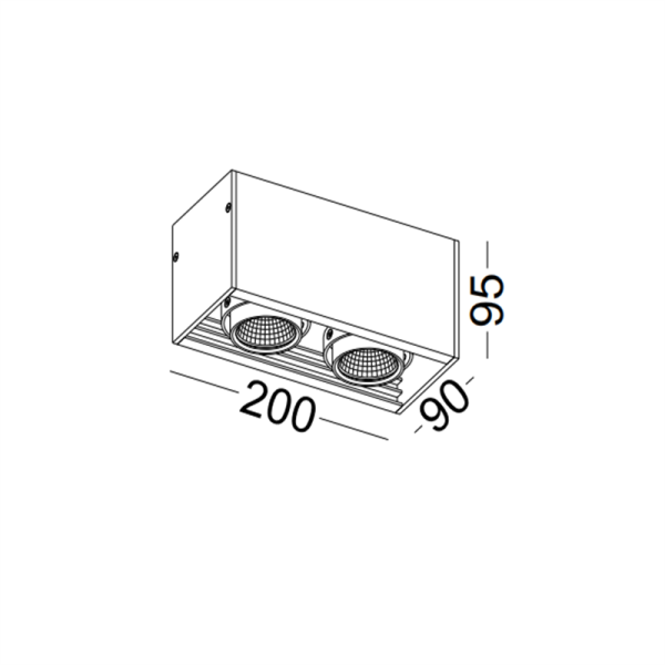 LBL108-2-WT-2*5W Modern style led surface down light - Image 2