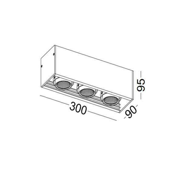 LBL108-3-SL-3*5W Modern style led surface down light - Image 2