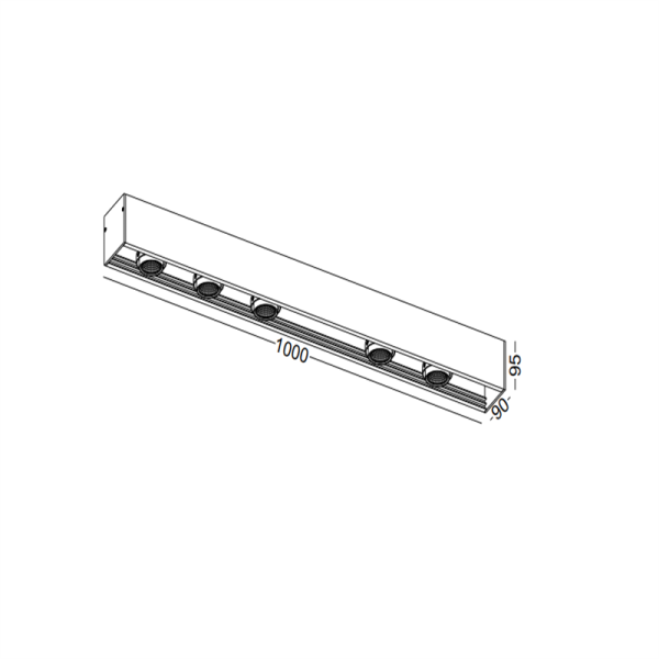 LBL108-5-WT-5*5W Modern style led surface down light - Image 2