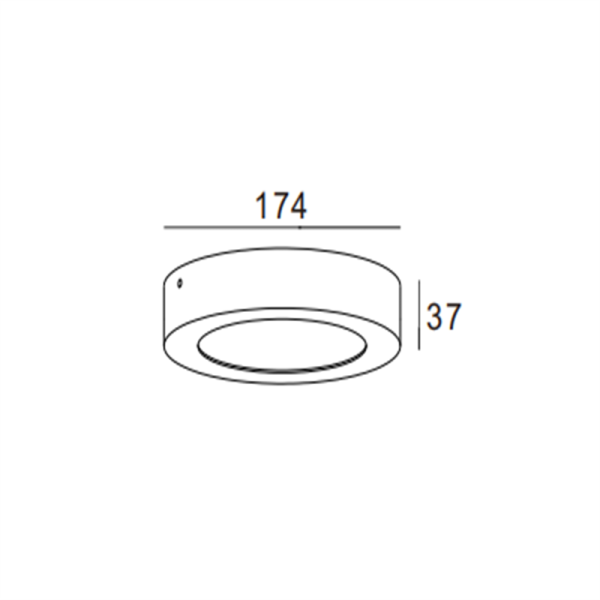 LBL201-WT-12W Round led surface down light - Image 3