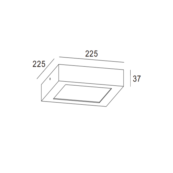 LBL205-WT-18W Square led surface down light - Image 2