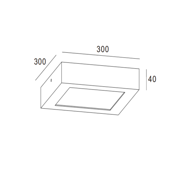 LBL206-WT-24W Square led surface down light - Image 2