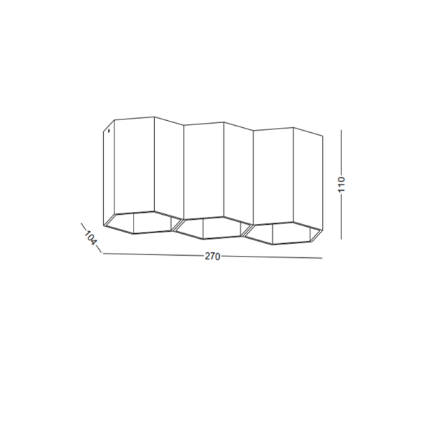 LBL253A-WT-3*GU10 Modern style led surface down light - Image 2