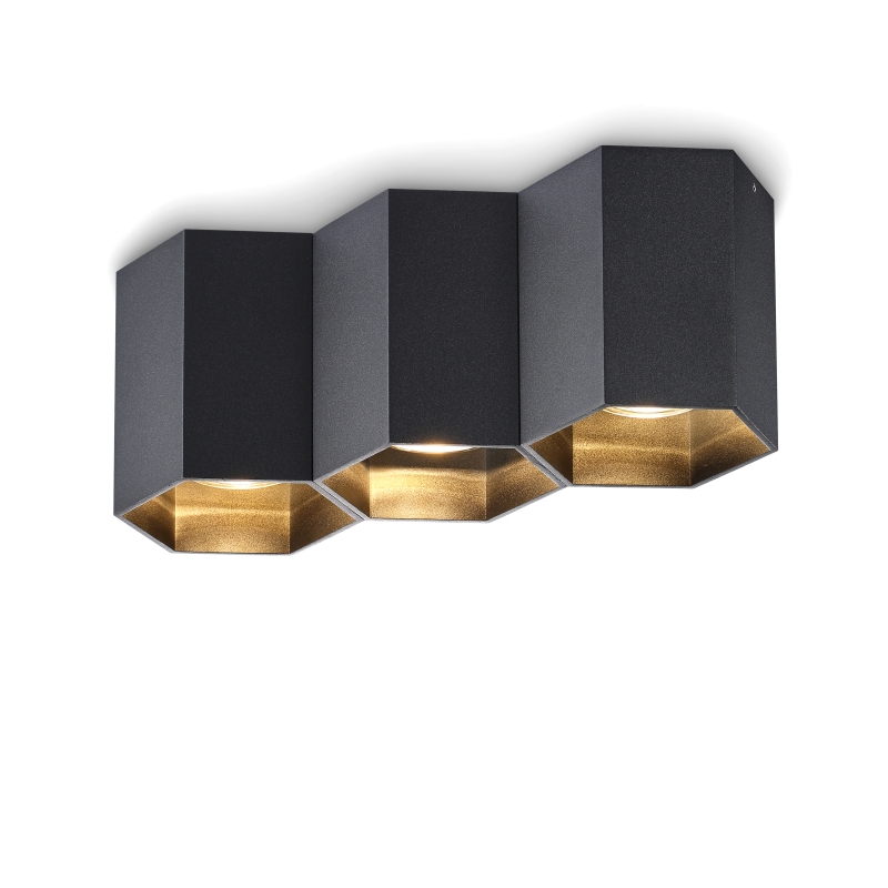 LBL253A-BK-3*GU10 Modern style led surface down light