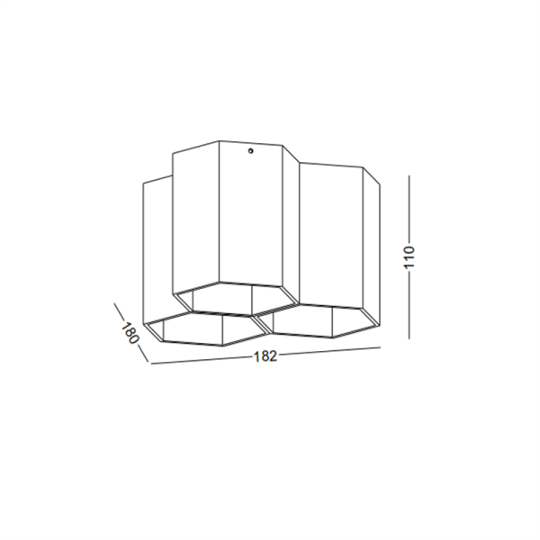 LBL253B-WT-3*GU10 Lamp led surface down light - Image 2