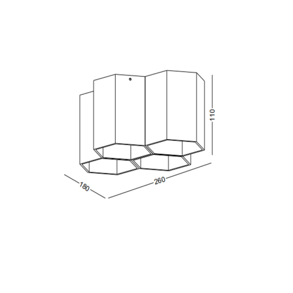 LBL254-WT-4*GU10 Lamp led surface down light - Image 3