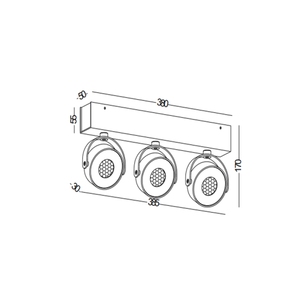LBL267-WT-3*9W Modern style led surface spot light - Image 2