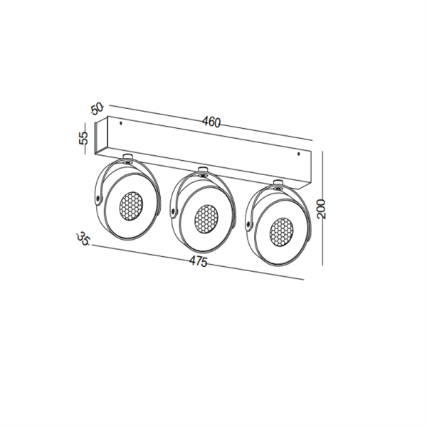 LBL271-BK-3*16W Modern style led surface spot light - Image 2