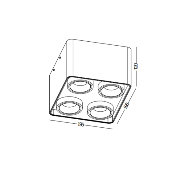 LBL711-WT-4*9W Led Surface Down Light - Image 2