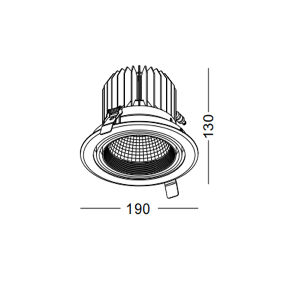 LDC208-28W-Cob led recessed spot light - Image 2