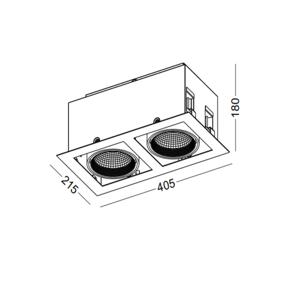 LDC212-20W-2*20W Cob led grille light - Image 2