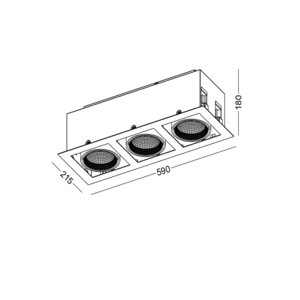 LDC213-20W-3*20W Cob led grille light - Image 2
