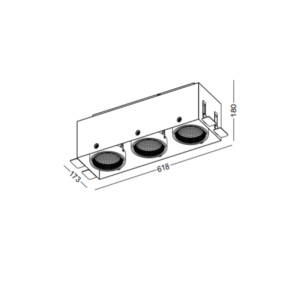 LDC216-20W Cob led grille light - Image 2