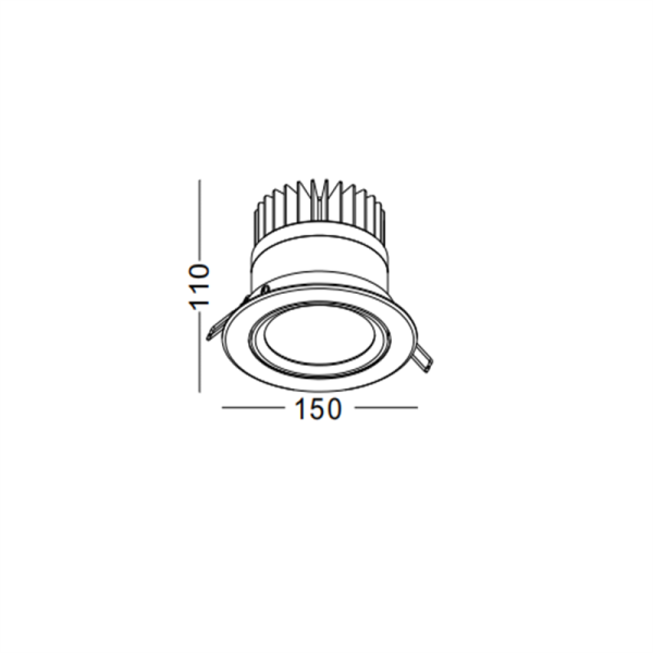 LDC337-12W Led outdoor ceiling light - Image 2