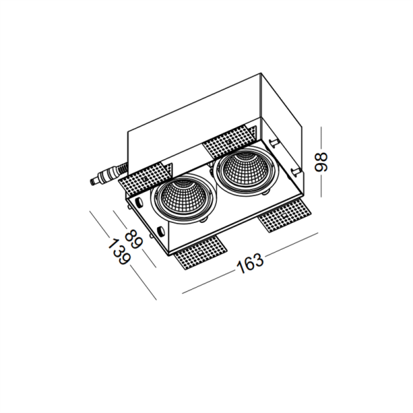 LDC357-Rimless COB 12W grille light led ceiling light - Image 2