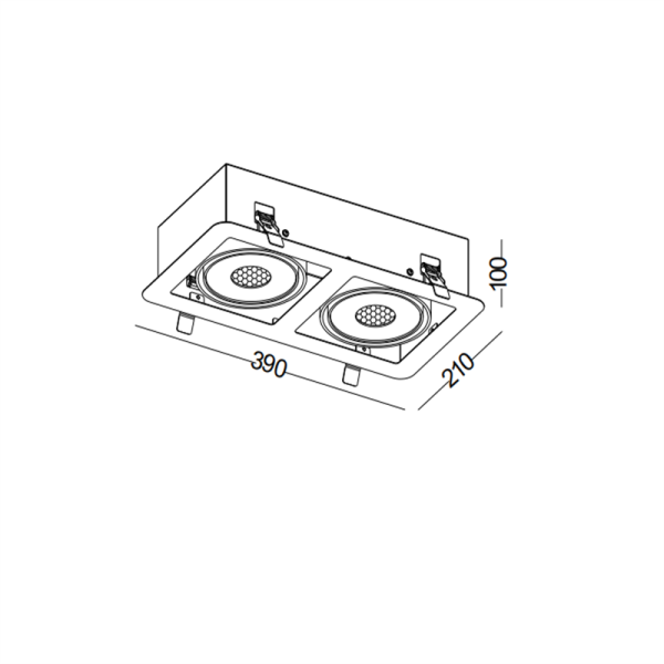 LDC421-2*16W Cob led grille light - Image 2