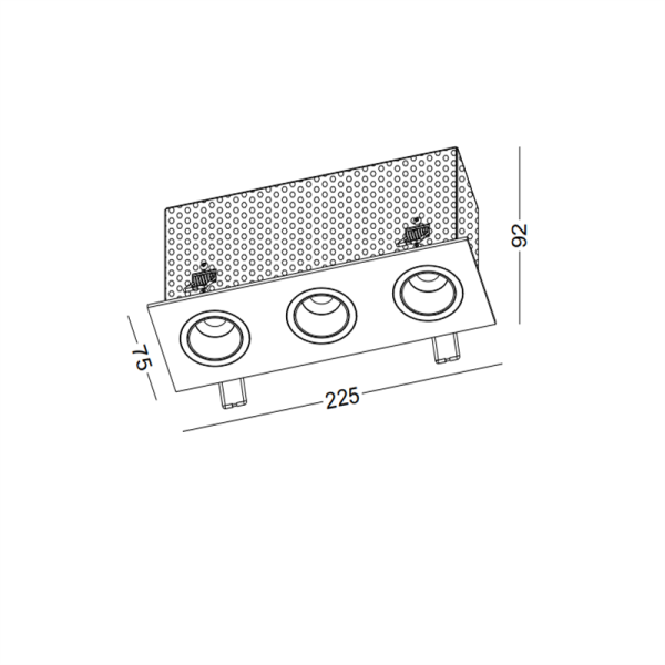 LDC453-3*7W Cob led grille light - Image 2