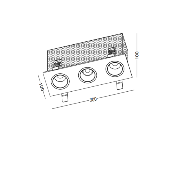 LDC456-3*12W Cob led grille light - Image 2