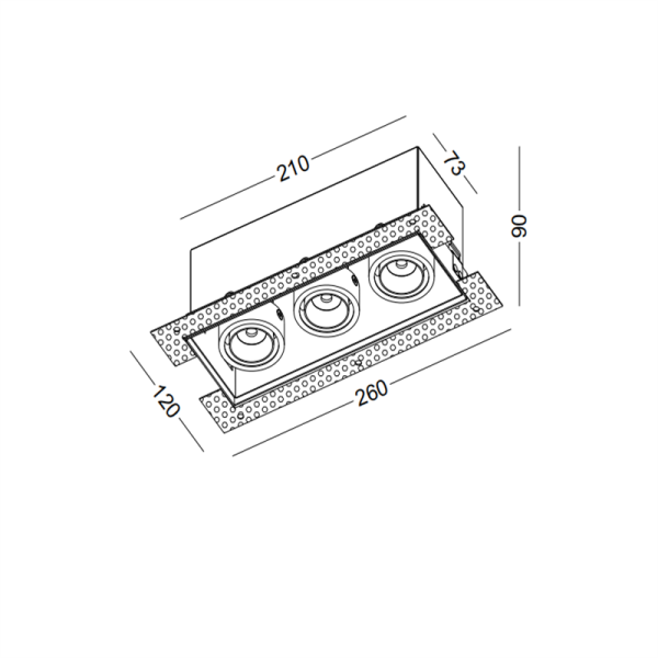 LDC459-3*5W Cob led grille light - Image 2