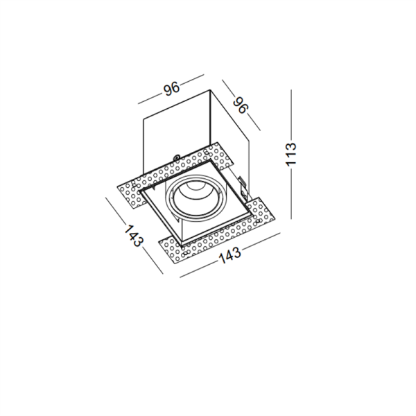LDC460-12W Cob led grille light - Image 3