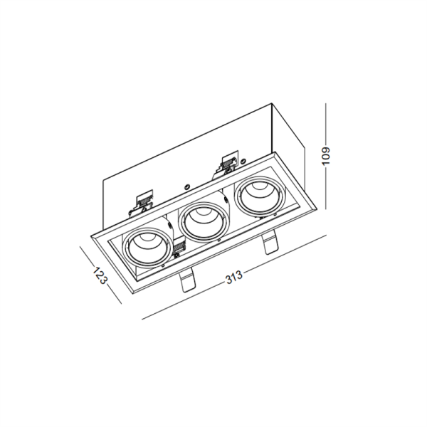 LDC468-3*12W Led grille light - Image 2