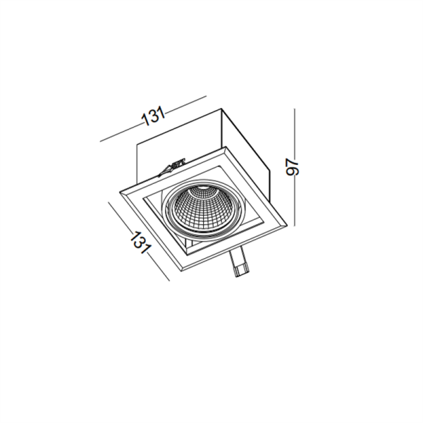 LDC958-COB 9W grille light led ceiling light - Image 2