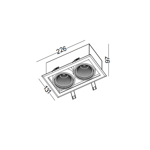 LDC959-COB 18W grille light led ceiling light - Image 2