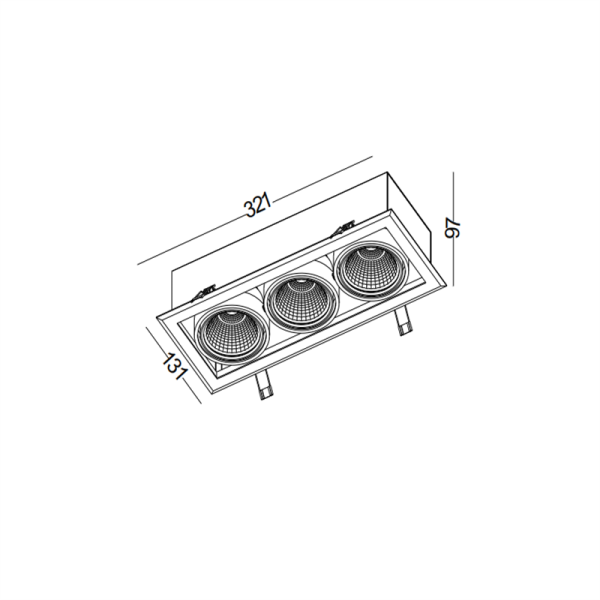 LDC960-COB 27W grille light led ceiling light - Image 2
