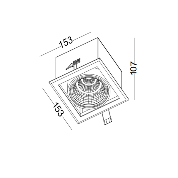 LDC961-COB 12W grille light led ceiling light - Image 2