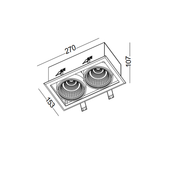 LDC962-COB 24W grille light led ceiling light - Image 2