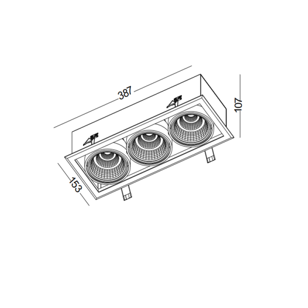 LDC963-COB 36W grille light led ceiling light - Image 2