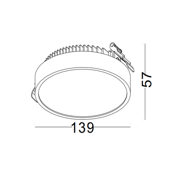 LDC966-WT-20W Modern style led recessed down light - Image 2