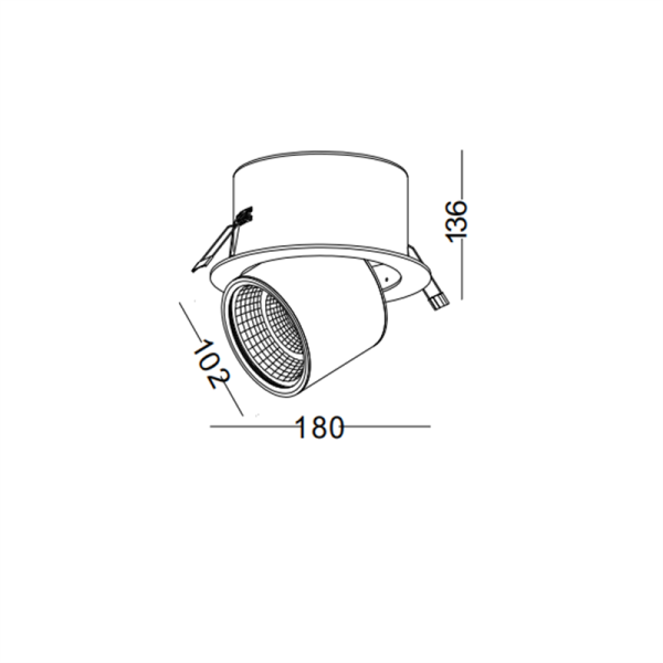 LDC970-WT-12W Cob led recessed spot light - Image 2