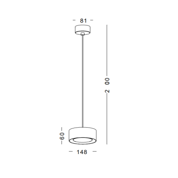 LPL165-WT-Single head modern style led pendant light - Image 2