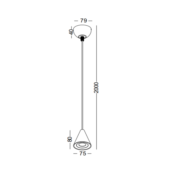 LPL288-BK-5W Bedroom led pendant light - Image 2