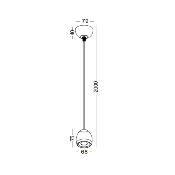 LPL290-BK-5W Bedroom led pendant light - Image 2