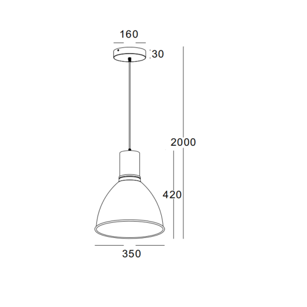 LPL302-WT-20W Modern style led pendant light - Image 2