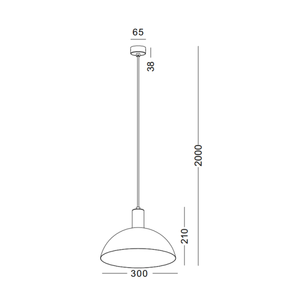 LPL316-BK-E27 led pendant light - Image 2