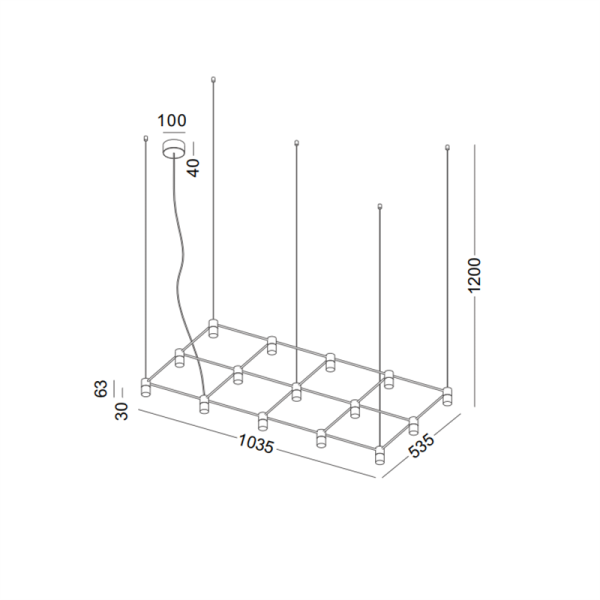 LPL343-BK-15*1W The networks series led pendant light - Image 3