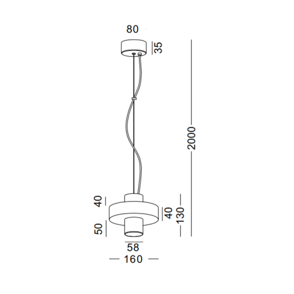LPL349-5W Bedside led pendant light - Image 3