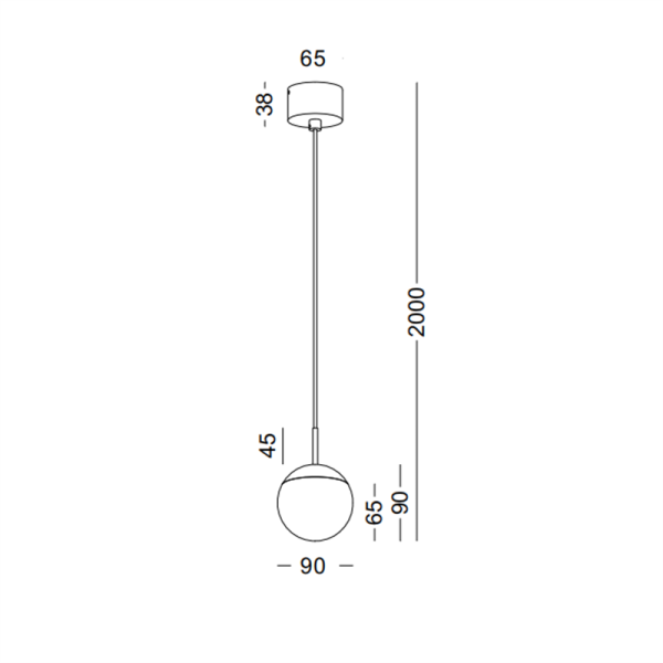 LPL353-CR-4W Bedroom led pendant light - Image 2