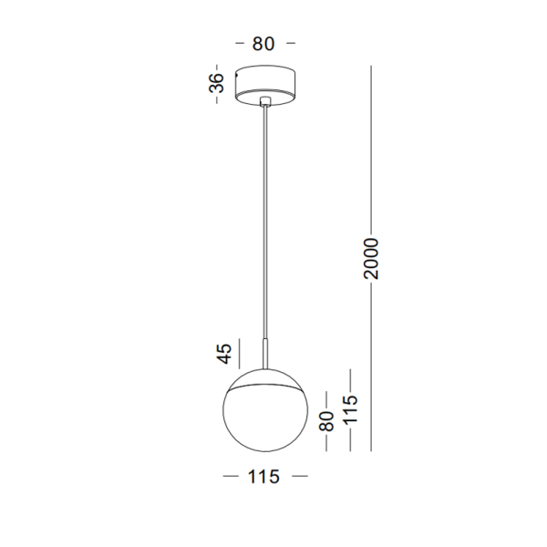 LPL354-BK-6W Bedroom led pendant light - Image 3
