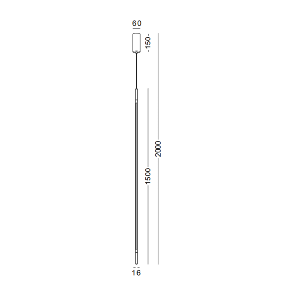 LPL361-GD-18W Linear led pendant light - Image 2