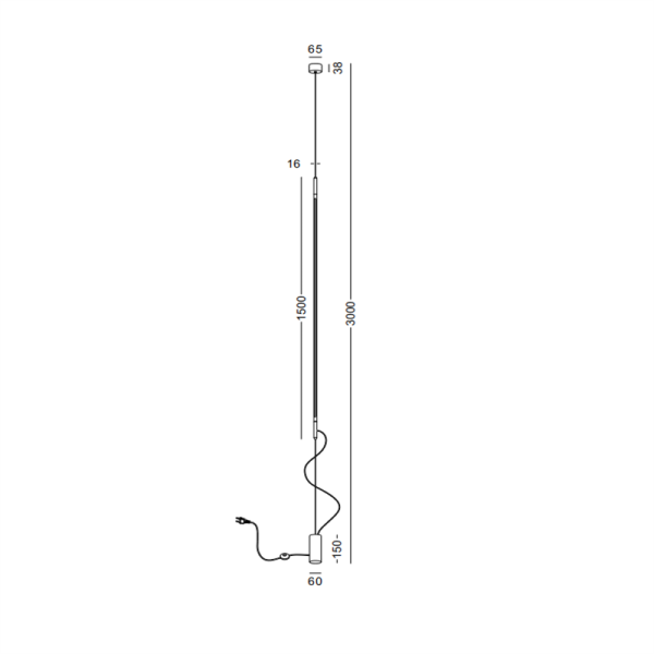 LPL362-WT-18W Linear led pendant light - Image 2