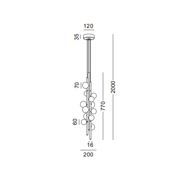 LPL377-WT-12*0.5W Modern led pendant light - Image 2
