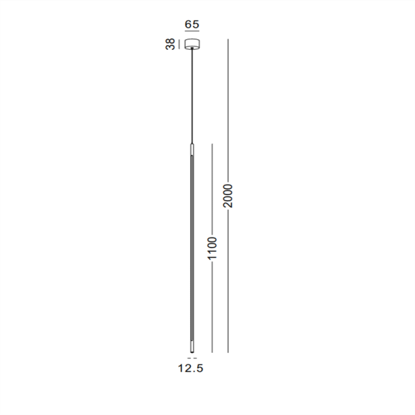 LPL384-WT-14W Linear led pendant light - Image 2