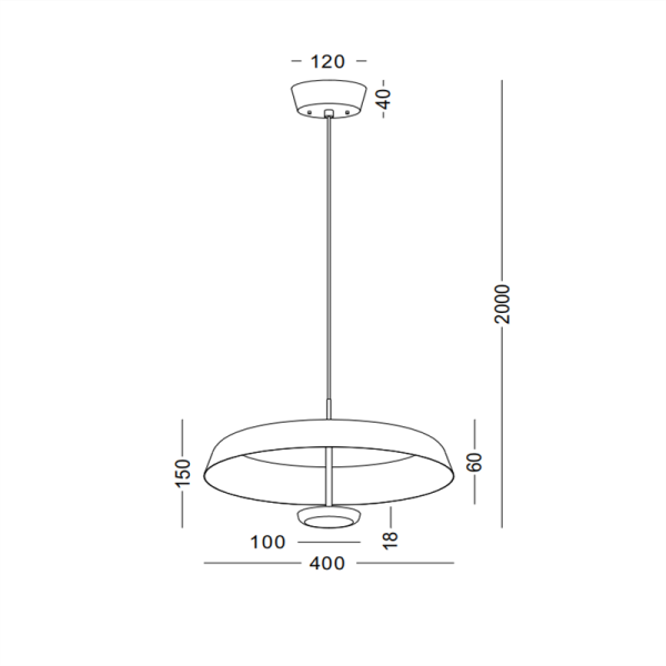 LPL386-WT-10W Led pendant light - Image 2