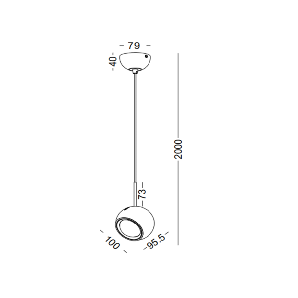 LPL389-CR-5W Bedroom led pendant light - Image 2